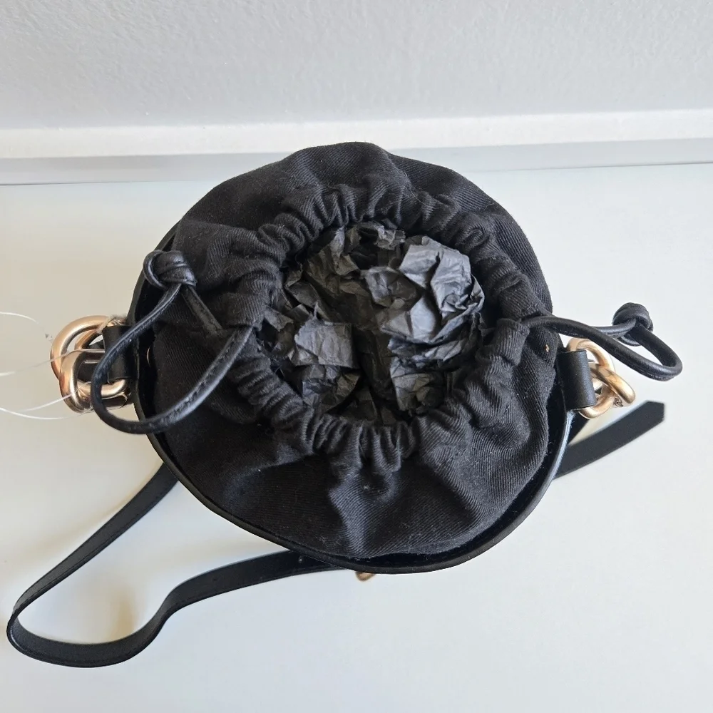 New Vanessa Bruno Holly Leather Mini Seau Limited Edition Black Bucket Handbag